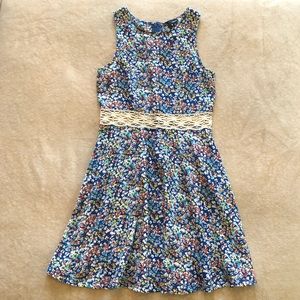 Aqua sleeveless flirty and fun dress